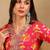 Pink printed georgette stitched readymade suit