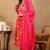 Pink printed georgette stitched readymade suit