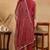 Red embroidered silk blend stitched readymade suit