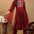 Maroon woven silk blend stitched readymade suit