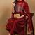 Maroon woven silk blend stitched readymade suit