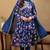Blue printed georgette stitched readymade suit