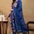 Blue printed georgette stitched readymade suit