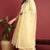 Yellow embroidered organza stitched readymade suit