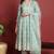 Sea green embroidered organza stitched readymade suit