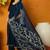 Blue embroidered silk blend stitched readymade suit