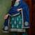 Green embroidered silk blend stitched readymade suit