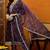 Purple embroidered silk blend stitched readymade suit