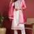 White embroidered silk blend stitched readymade suit