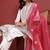 White embroidered silk blend stitched readymade suit