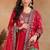 Pink plain silk blend stitched readymade suit