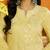 Yellow embroidered organza stitched readymade suit