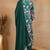 Green printed polyester stitched readymade suit