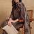 Grey printed blended cotton stitched readymade suit