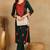 Green embroidered viscose rayon stitched readymade suit