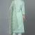 Sea green embroidered organza stitched readymade suit