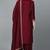 Maroon embroidered silk blend stitched readymade suit