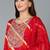 Pink embroidered viscose rayon stitched readymade suit