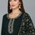 Green printed georgette stitched readymade suit