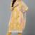Yellow printed silk blend stitched readymade suit