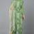 Green printed silk blend stitched readymade suit