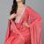Pink printed silk blend stitched readymade suit