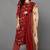 Red printed cotton stitched readymade suit