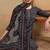 Blue embroidered viscose rayon stitched readymade suit