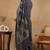 Blue embroidered viscose rayon stitched readymade suit
