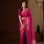 Rani Leheriya Pink Zari Work Pure Satin Silk Traditional Saree With Blouse