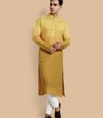 Vardha men's viscose embroidered & sequined full sleeve knee length kurta's for men
