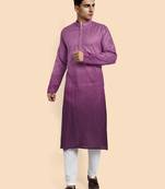 Vardha men's viscose embroidered & sequined full sleeve knee length kurta's for men