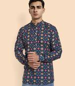 Vardha men's viscose printed short kurta - casual & comfortable everyday wear (multiple designs)