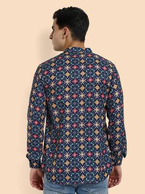 Vardha men's viscose printed short kurta - casual & comfortable everyday wear (multiple designs) 3