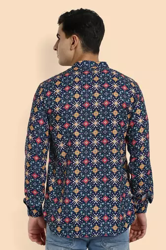 Vardha men's viscose printed short kurta - casual & comfortable everyday wear (multiple designs)