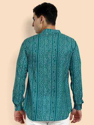 Vardha men's viscose printed short kurta - casual & comfortable everyday wear (multiple designs) 2