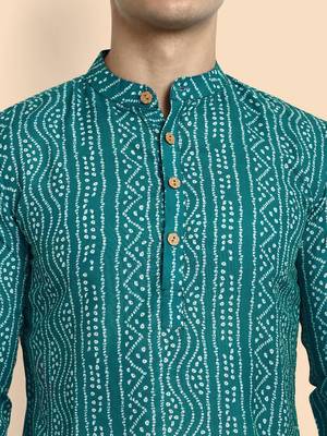 Vardha men's viscose printed short kurta - casual & comfortable everyday wear (multiple designs) 3