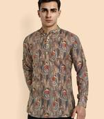 Vardha men's viscose printed short kurta - casual & comfortable everyday wear (multiple designs)