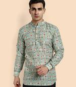 Vardha men's viscose printed short kurta - casual & comfortable everyday wear (multiple designs)