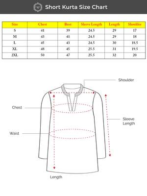 Vardha men's viscose printed short kurta - casual & comfortable everyday wear (multiple designs) 5