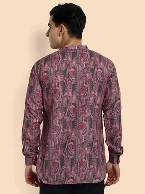 Vardha men's viscose printed short kurta - casual & comfortable everyday wear (multiple designs) 3