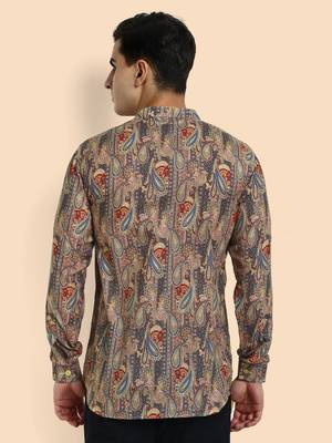Vardha men's viscose printed short kurta - casual & comfortable everyday wear (multiple designs) 3