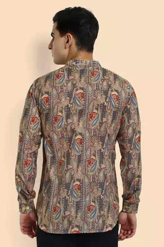 Vardha men's viscose printed short kurta - casual & comfortable everyday wear (multiple designs)