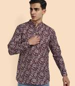 Vardha men's viscose printed short kurta - casual & comfortable everyday wear (multiple designs)