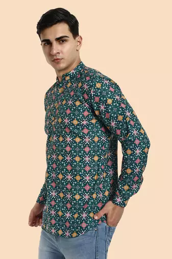 Vardha men's viscose printed short kurta - casual & comfortable everyday wear (multiple designs)