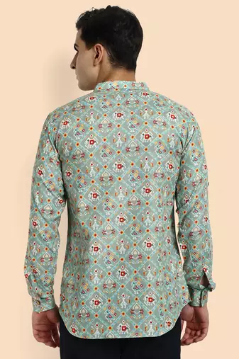 Vardha men's viscose printed short kurta - casual & comfortable everyday wear (multiple designs)