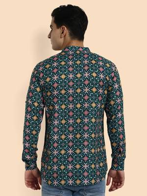 Vardha men's viscose printed short kurta - casual & comfortable everyday wear (multiple designs) 3