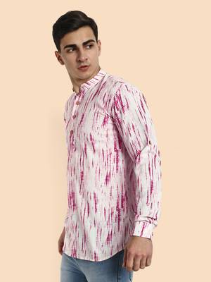 Vardha men's viscose printed short kurta - casual & comfortable everyday wear (multiple designs) 2