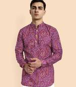 Vardha men's viscose printed short kurta - casual & comfortable everyday wear (multiple designs)