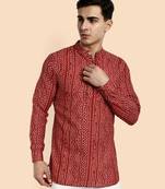 Vardha men's viscose printed short kurta - casual & comfortable everyday wear (multiple designs)
